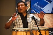Alex Acuña Playing Congas